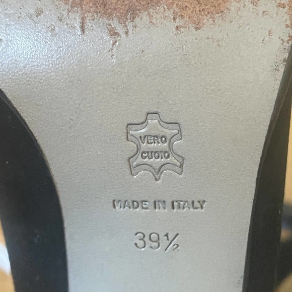 Botticelli Black Suede Heels - Size 39 1/2 - Picture 9 of 11